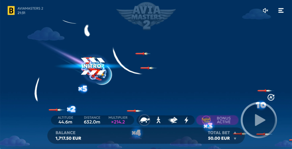 Aviamasters 2 zrzut ekranu — zbieranie mnożników